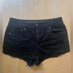 American Eagle high rise black festival shorts
